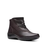 Clarks Women's Cora Derby Ankle Boot, Dark Brown Leather, 2.5 UK