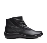 Clarks Women's Cora Derby Fashion Boot, Black Black Leather, 3 UK