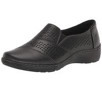 Clarks Womens Cora Drift Loafer, Black Leather, 8.5
