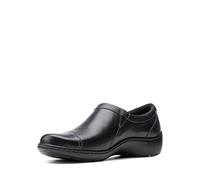 Clarks Women's Cora Giny Loafer, Black Tumbled, 10 UK