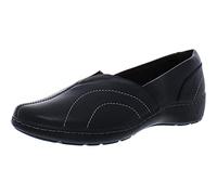 Clarks Women's Cora Meadow Loafer, Black Leather, 5.5 UK Wide