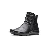 Clarks Women's Cora Pace Ankle Boot, Black Leather, 2.5 UK