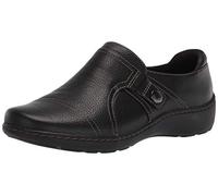 Clarks Women's Cora Poppy Loafer, Black Tumbled, 11 Wide