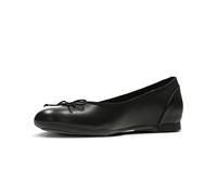 (Black Leather, UK 7) Ladies Clarks Ballerina Style Flats Couture Bloom