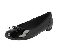 Clarks Women's Couture Bloom Ballet Flats, Black Black Patent, 8 UK