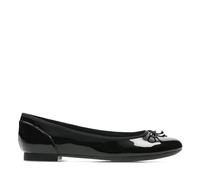Clarks Women's Couture Bloom Ballet Flats, Black Leather, 7.5 UK