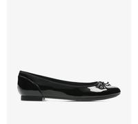 Clarks Womens Couture Bloom Black Patent Ballerina