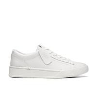 Clarks Women's Craftcup Walk Sneaker, White Leather, 4.5 UK