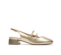 Clarks Women's Daiss 30 Dazz Gold Leather Mary Jane, Sling Back | Size: 6-Standard Fit Clarks Gold 6-Standard Fit