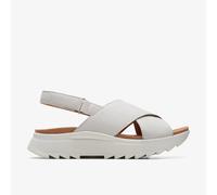 Clarks Womens Dash Lite Wish Off White Combination Flat Sandals Leather Sports