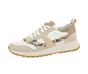 Clarks Women's DashLite Jazz Sneaker, White Interest, 4 UK