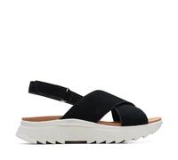 Clarks Women's DashLite Wish Sandal, Black SDE, 36 EU, Black Sde, 3.5 UK