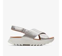 Clarks Womens DashLite Wish Silver Metallic Sandals - Size UK 4