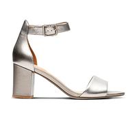 Clarks womens Deva Mae ankle-strap, Pewter Gold, 7.5 UK