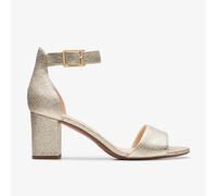 Clarks Womens Deva Mae Champagne Sandals - Gold - Size UK 4