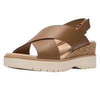 Clarks womens Diaz Cross, Tan Leather, 3 UK