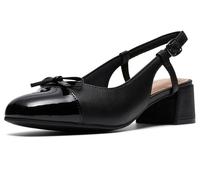 Clarks Women's Dress Pump, Black Leather, 8