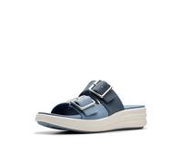 Clarks Women's Drift Buckle Slide Sandal, Denim Combi, 3.5 UK