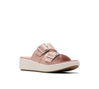 Clarks Women's Drift Buckle Slide Sandal, Peach, 9.5 Wide