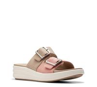 Clarks Women's Drift Buckle Slide Sandal, Peach Combi, 5 UK