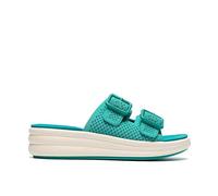 Clarks Women's Drift Faye Slide Sandal, Jade Textile, 6 UK