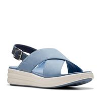 Clarks Women's Drift Sun Wedge Sandal, Denim, 7.5 UK