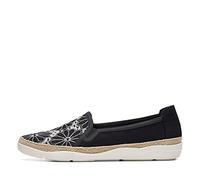 Clarks Women's Elaina Harbor Loafer, Black Suede, 8.5 Wide
