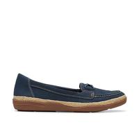 Clarks Womens Elaina Milly, Navy Nubuck, 7.5 Wide