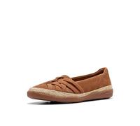 Clarks Women's Elaina Petal Loafer, Tan Suede, 8 UK