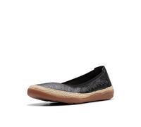 Clarks Women's Elaina Rae Ballet Flat, Black Leather, 6 UK