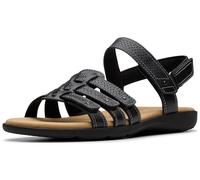 Clarks - Womens Elizabelle Kay Sandals, Color Black Leather, Size: 5 UK Wide