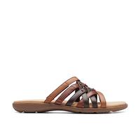Clarks Women's Elizabelle Rio Slide Sandal, Brown Multi Leather, 9 UK