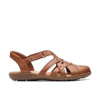 Clarks Women's Elizabelle Sea Fisherman Sandal, Tan Leather, 7.5 UK
