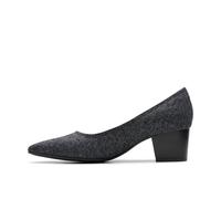 Clarks Women's Ellanie Hope Pump, Charcoal Intrest Textile, 7 UK