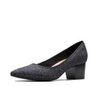 Clarks Women's Ellanie Hope Pump, Charcoal Intrest Textile, 7 UK