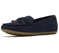 Clarks Women's Elliotte Sail Moccasin Loafer, Navy Nubuck, 9.5