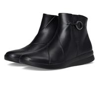 Clarks Women's Ellowyn Deva Ankle Boot, Black Leather, 8.5 Wide