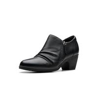 Clarks - Womens Emily 2 Braley Shoes, Color Black Leather, Size: 8.5 UK Wide
