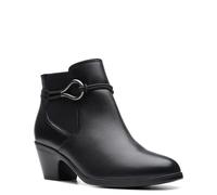 Clarks - Womens Emily 2 Kaylie Boot, Color Black Leather, Size: 8.5 UK
