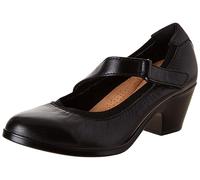 Clarks - Womens Emily 2 Mabel Shoes, Color Black Leather, Size: 7.5 UK Wide
