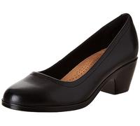 Clarks Women's Emily 2 Ruby Pump, Black Leather, 7.5