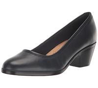 Clarks Women's Emily 2 Ruby Pump, Navy Leather, 11 Wide