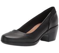Clarks Women's Emily Alexa Pump, Black Leather, 6.5 UK