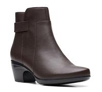 Clarks Women's Emily Holly Ankle Boot, Dark Brown Leather, 4 UK
