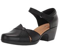 Clarks Women's Emily Rae Pump, Black Leather, 8 UK