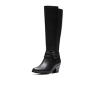 Clarks Women's Emily2 Dream Knee High Boot, Black Leather, 5 UK