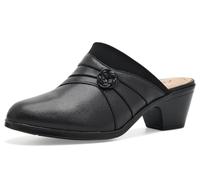Clarks Women's Emily2 Eliza Mule Boot | Slip-On Casual Silhouette, Synthetic/Leather, Ultimate Comfort Footbed