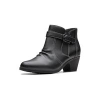 Clarks Women's Emily2 Opal Ankle Boot, Black Leather, 2.5 UK