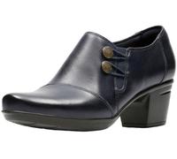 Clarks Women's Emslie Warren Slip-On Loafer, Navy Leather, 6.5 UK