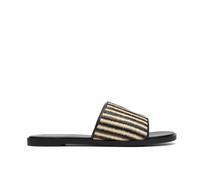 Clarks Women's Erisia Strap Black Interest Flat Sandals, Sliders | Size: 4-Standard Fit Clarks Black 4-Standard Fit